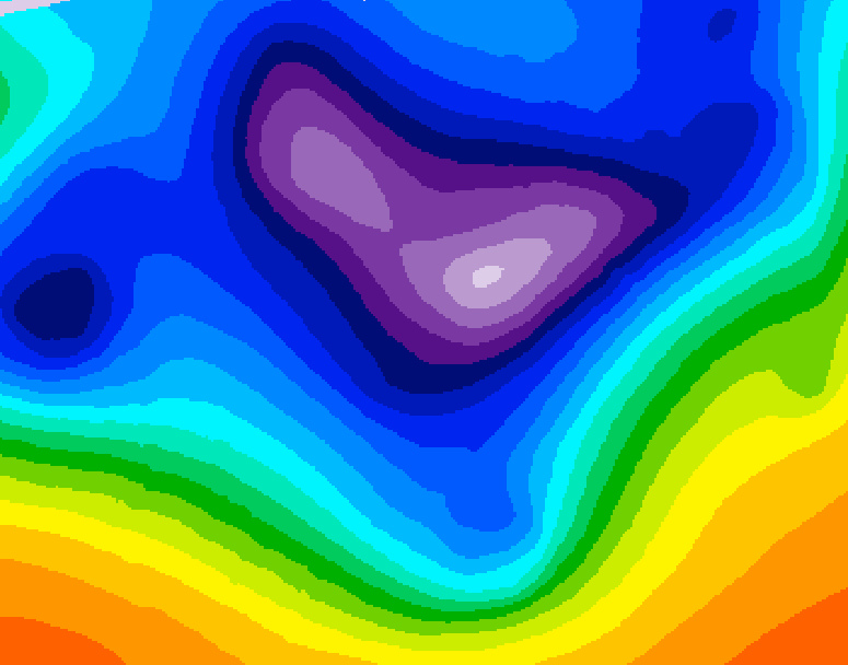 GDPS 500 millibar geopotential height 144 hour forecast chart for Canada based on 2025/12/13 0000Z data