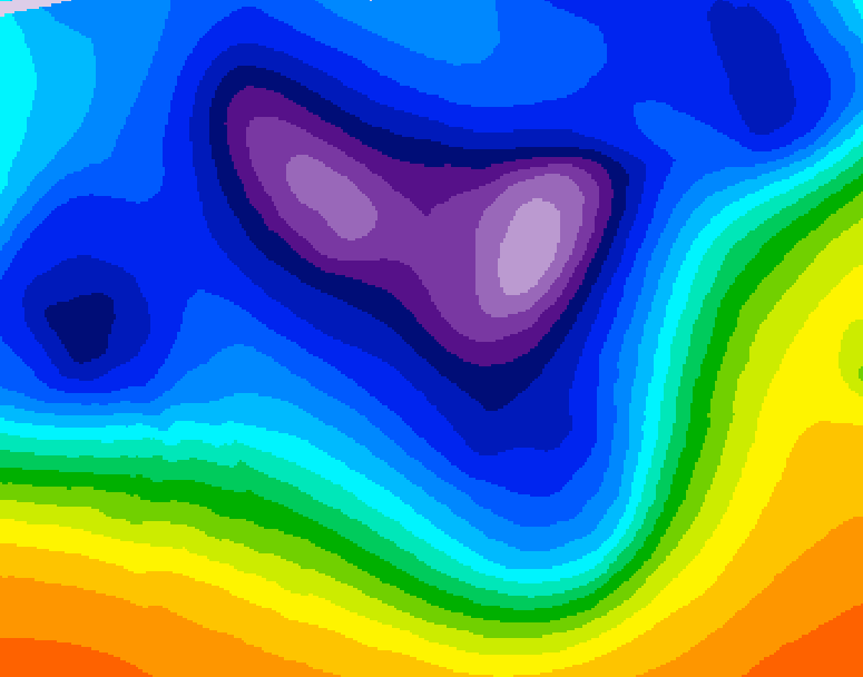 GDPS 500 millibar geopotential height 156 hour forecast chart for Canada based on 2025/12/13 0000Z data