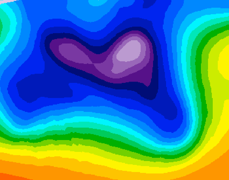 GDPS 500 millibar geopotential height 174 hour forecast chart for Canada based on 2025/12/13 0000Z data