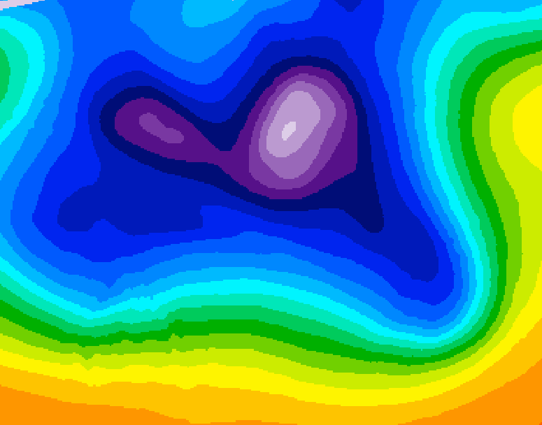GDPS 500 millibar geopotential height 180 hour forecast chart for Canada based on 2025/12/13 0000Z data