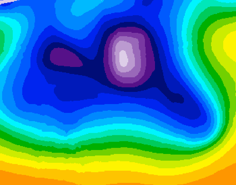 GDPS 500 millibar geopotential height 186 hour forecast chart for Canada based on 2025/12/13 0000Z data