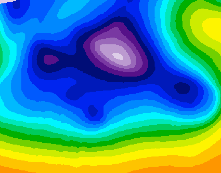 GDPS 500 millibar geopotential height 198 hour forecast chart for Canada based on 2025/12/13 0000Z data