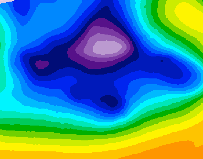 GDPS 500 millibar geopotential height 210 hour forecast chart for Canada based on 2025/12/13 0000Z data