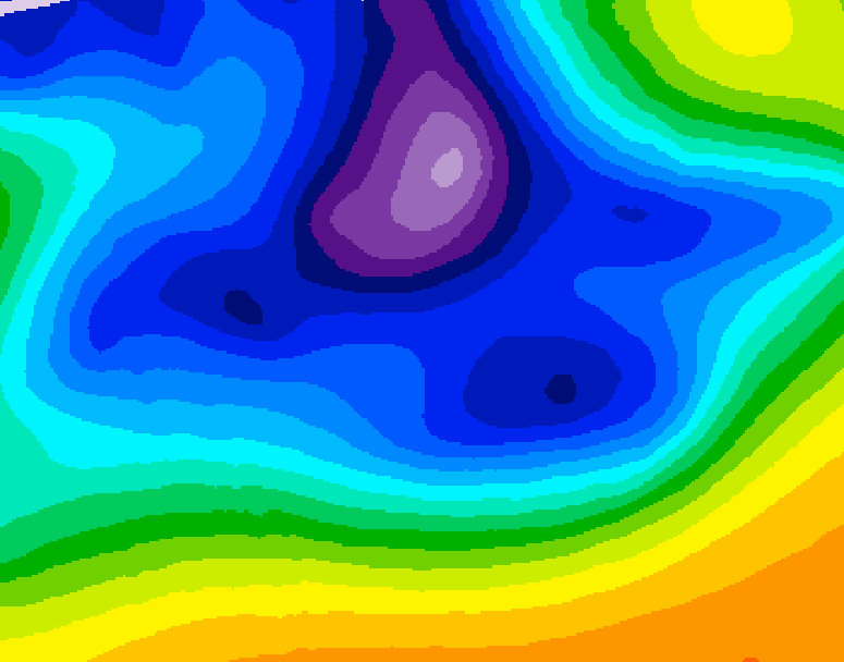 GDPS 500 millibar geopotential height 228 hour forecast chart for Canada based on 2025/12/13 0000Z data
