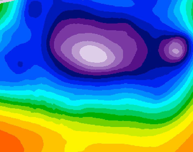 GDPS 500 millibar geopotential height 072 hour forecast chart for Canada based on 2025/12/13 1200Z data