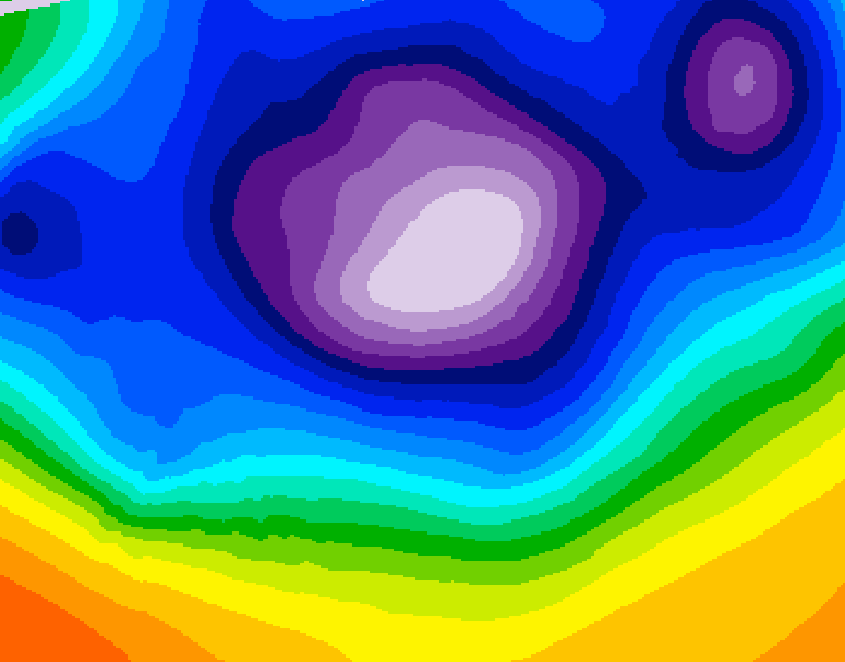 GDPS 500 millibar geopotential height 096 hour forecast chart for Canada based on 2025/12/13 1200Z data