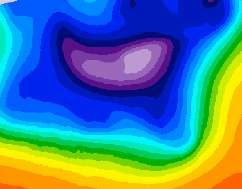 GDPS 500 millibar geopotential height 156 hour forecast chart for Canada based on 2025/12/13 1200Z data