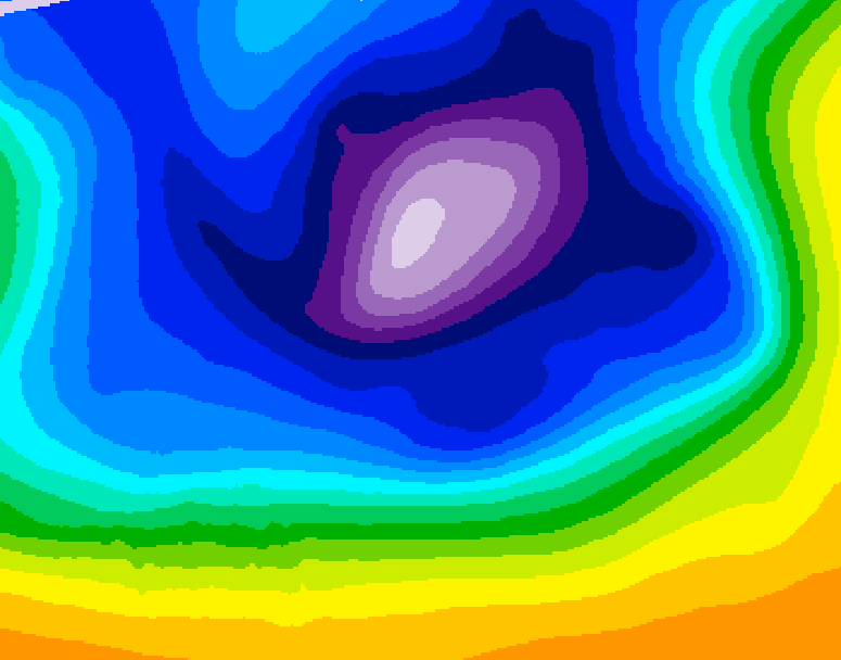 GDPS 500 millibar geopotential height 180 hour forecast chart for Canada based on 2025/12/13 1200Z data