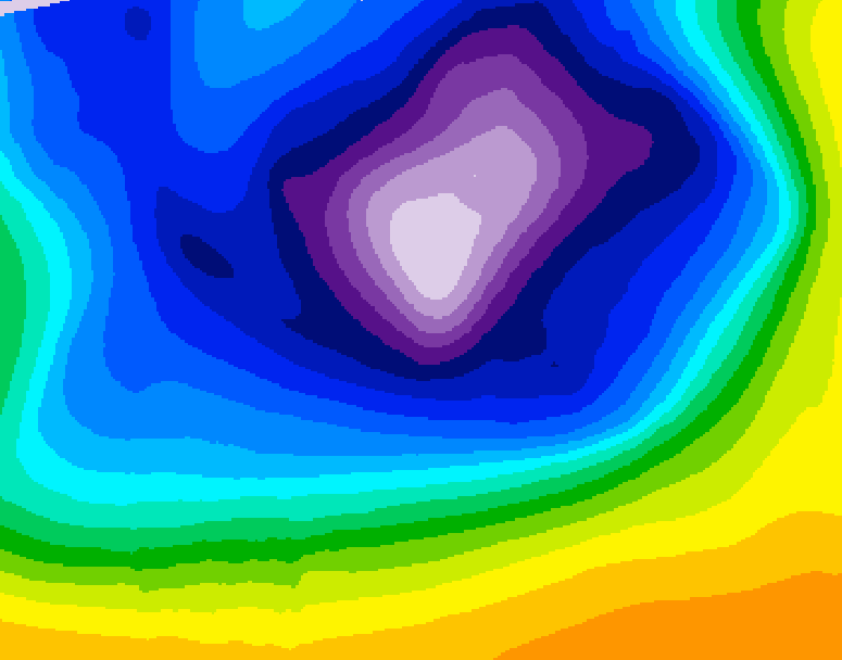 GDPS 500 millibar geopotential height 192 hour forecast chart for Canada based on 2025/12/13 1200Z data