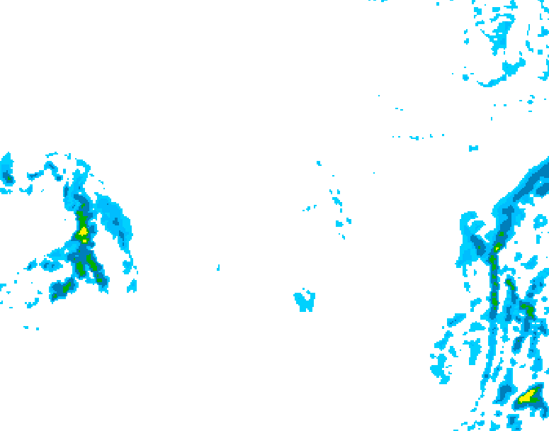 GDPS precipitation 054 hour forecast chart for Canada based on 2025/12/13 0000Z data