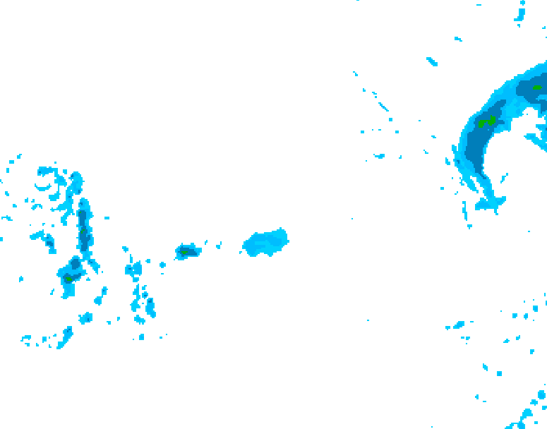 GDPS precipitation 078 hour forecast chart for Canada based on 2025/12/13 0000Z data