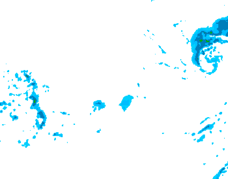 GDPS precipitation 084 hour forecast chart for Canada based on 2025/12/13 0000Z data