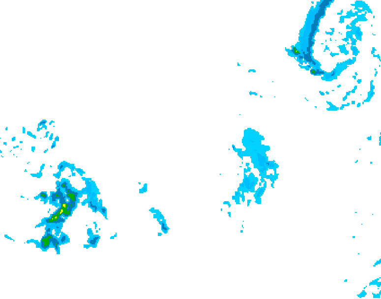 GDPS precipitation 102 hour forecast chart for Canada based on 2025/12/13 0000Z data