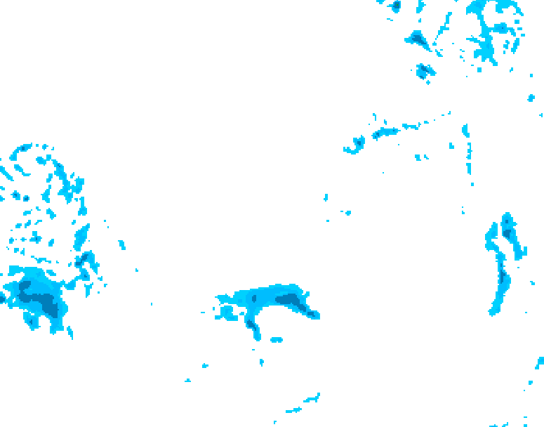 GDPS precipitation 126 hour forecast chart for Canada based on 2025/12/13 0000Z data