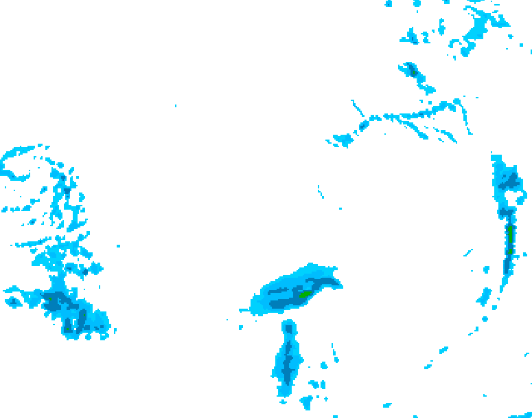 GDPS precipitation 132 hour forecast chart for Canada based on 2025/12/13 0000Z data