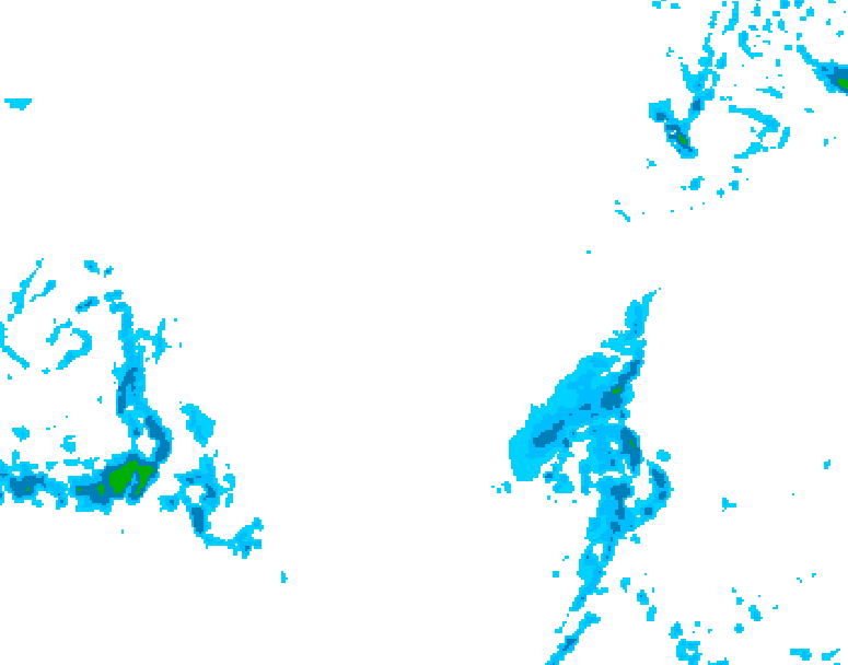 GDPS precipitation 150 hour forecast chart for Canada based on 2025/12/13 0000Z data