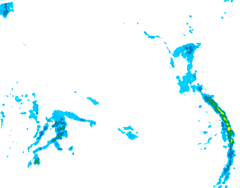 GDPS precipitation 180 hour forecast chart for Canada based on 2025/12/13 0000Z data