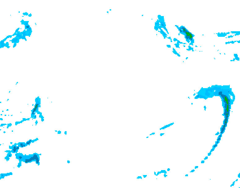 GDPS precipitation 234 hour forecast chart for Canada based on 2025/12/13 0000Z data