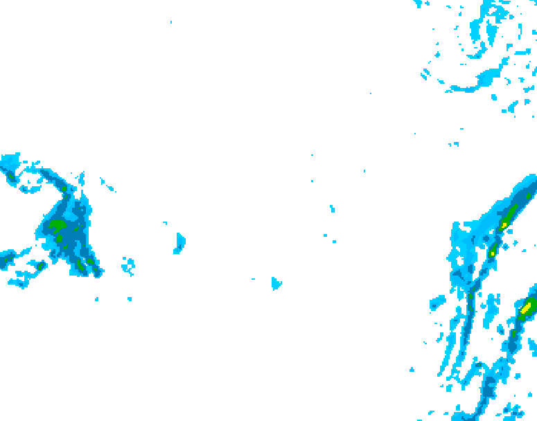 GDPS precipitation 036 hour forecast chart for Canada based on 2025/12/13 1200Z data