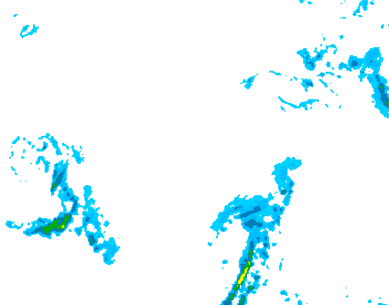 GDPS precipitation 132 hour forecast chart for Canada based on 2025/12/13 1200Z data