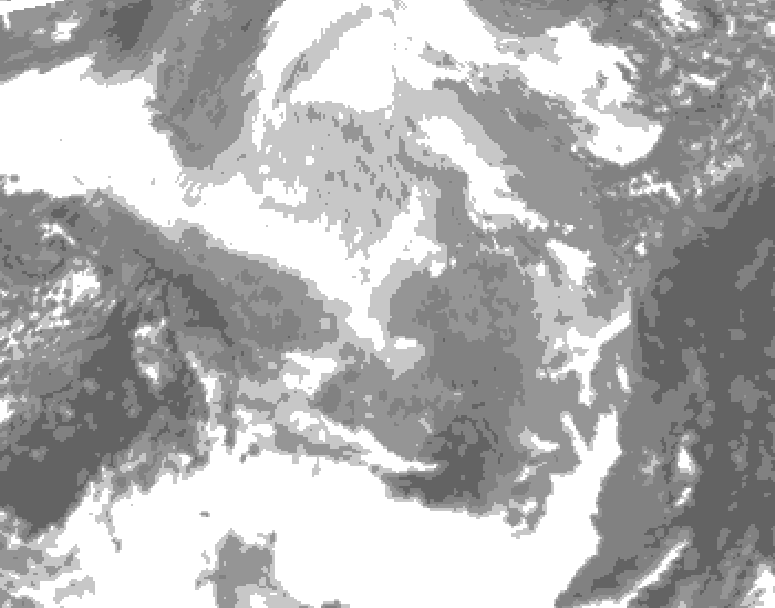 GDPS total cloud 060 hour forecast chart for Canada based on 2025/12/13 0000Z data
