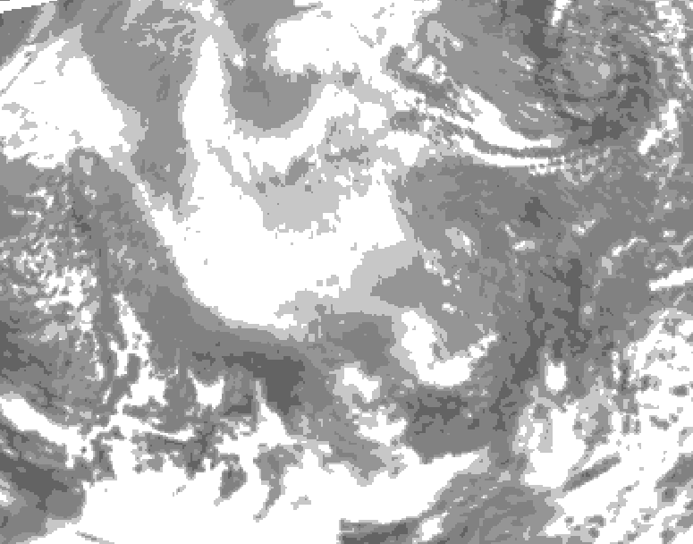 GDPS total cloud 114 hour forecast chart for Canada based on 2025/12/13 0000Z data