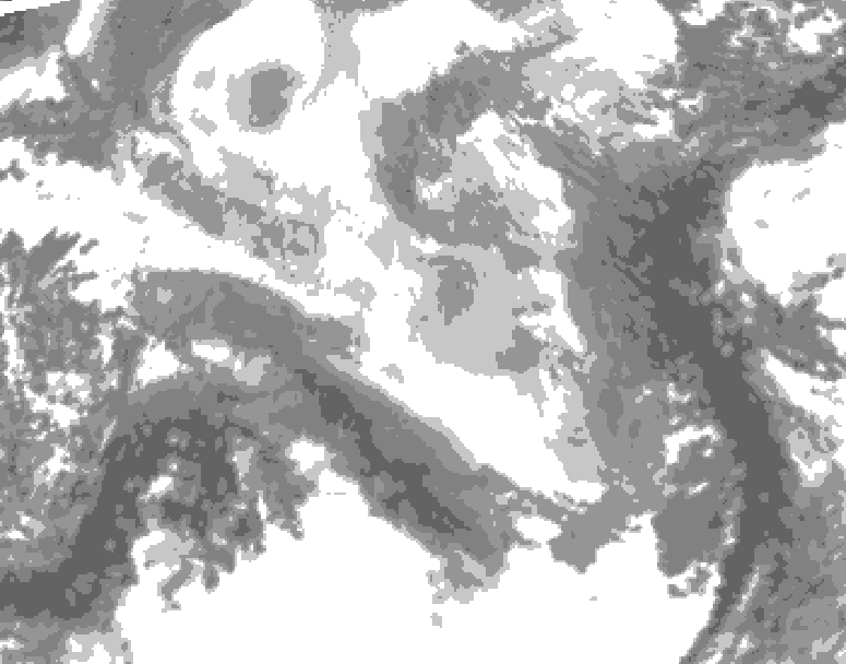 GDPS total cloud 174 hour forecast chart for Canada based on 2025/12/13 0000Z data