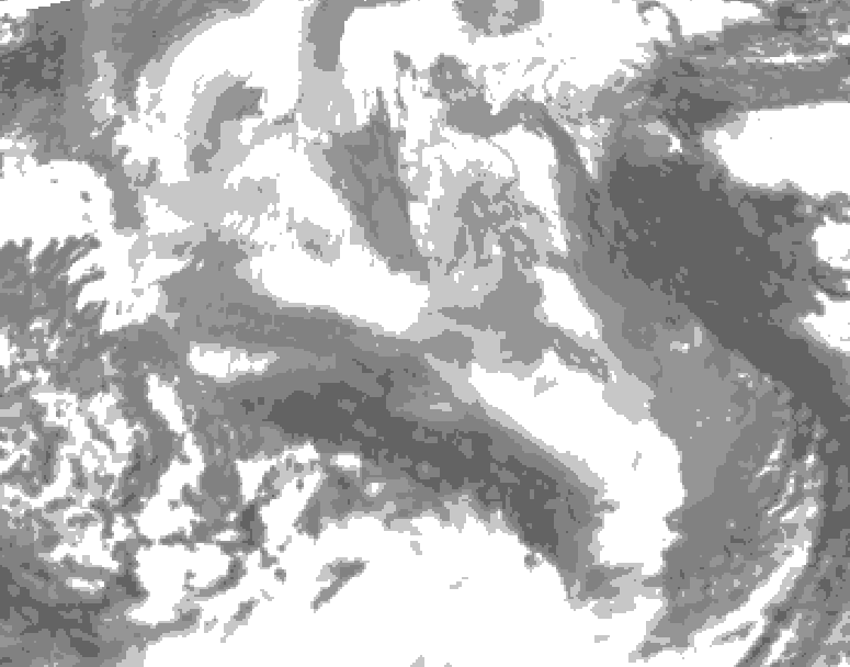 GDPS total cloud 186 hour forecast chart for Canada based on 2025/12/13 0000Z data