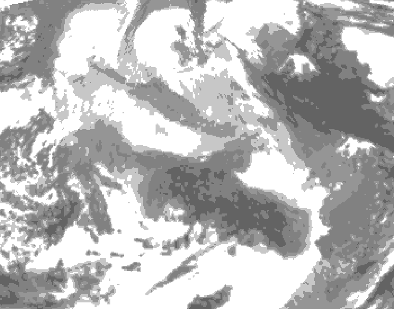 GDPS total cloud 198 hour forecast chart for Canada based on 2025/12/13 0000Z data