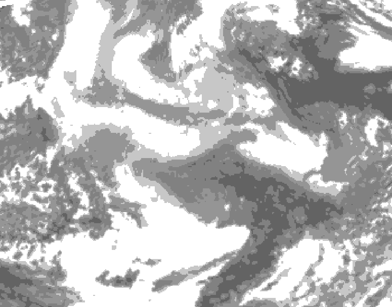 GDPS total cloud 210 hour forecast chart for Canada based on 2025/12/13 0000Z data