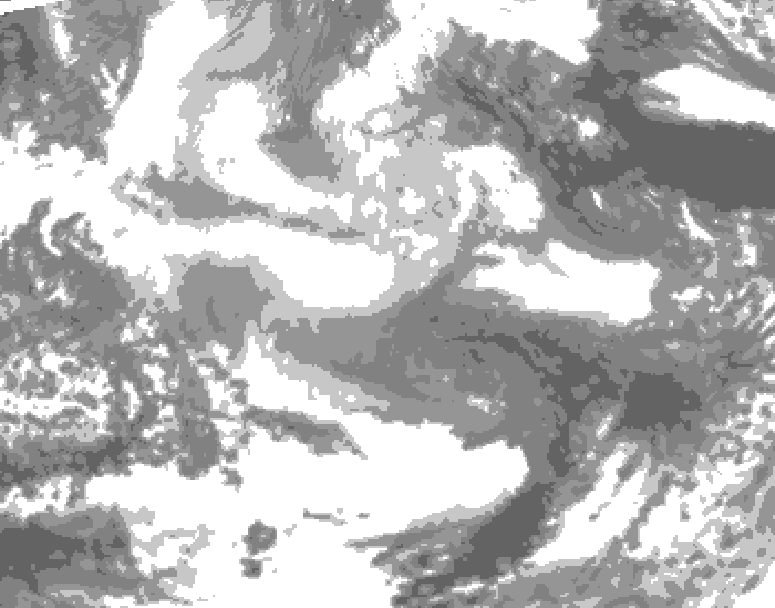 GDPS total cloud 216 hour forecast chart for Canada based on 2025/12/13 0000Z data