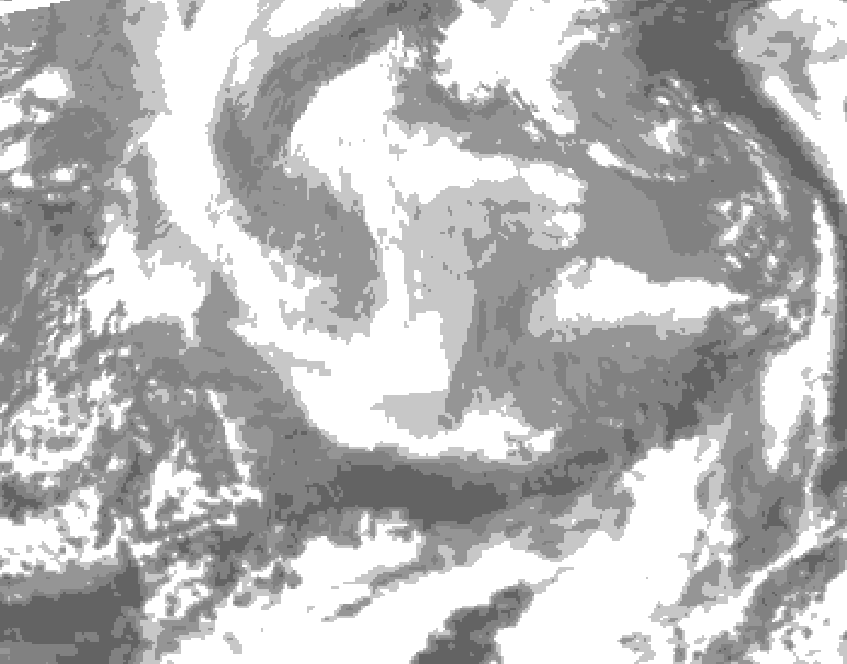 GDPS total cloud 192 hour forecast chart for Canada based on 2025/12/13 1200Z data