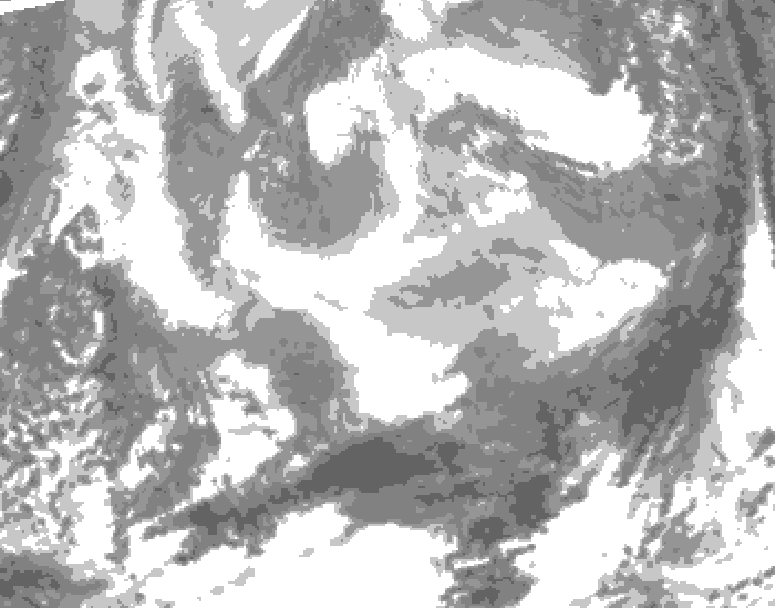 GDPS total cloud 222 hour forecast chart for Canada based on 2025/12/13 1200Z data