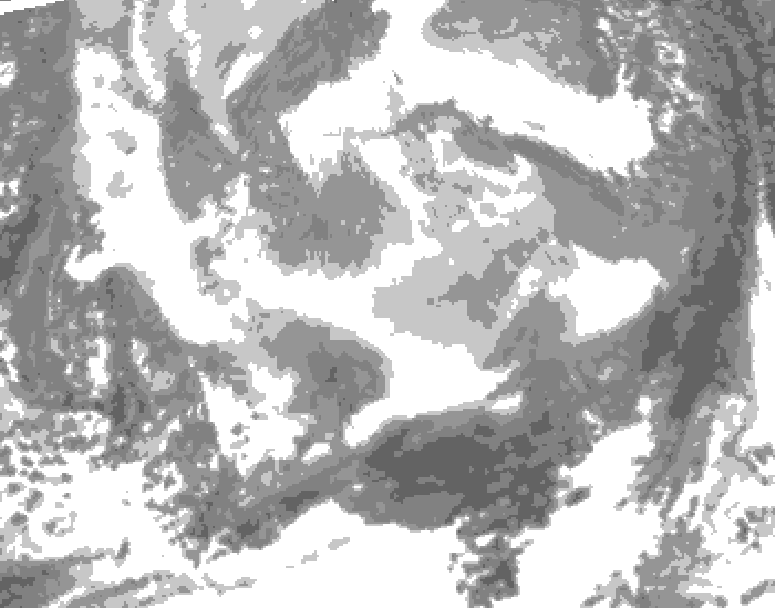 GDPS total cloud 228 hour forecast chart for Canada based on 2025/12/13 1200Z data