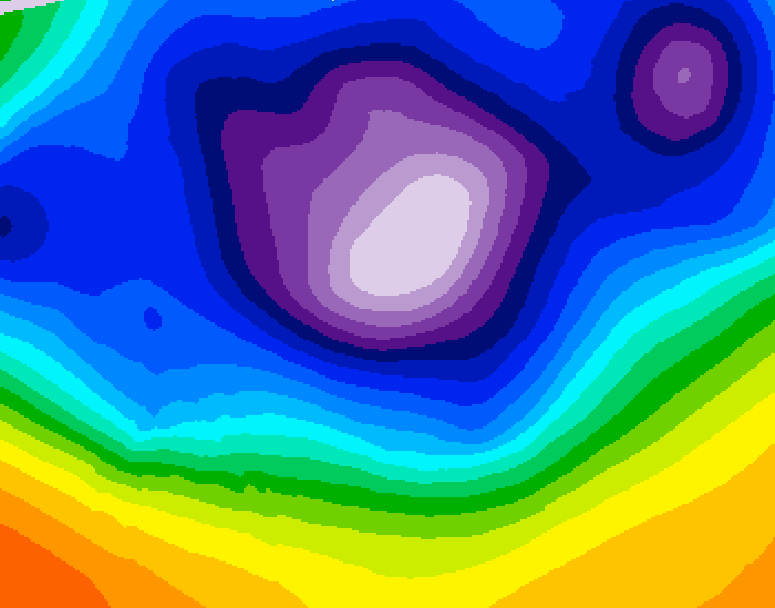GDPS 500 millibar geopotential height 084 hour forecast chart for Canada based on 2025/12/14 0000Z data