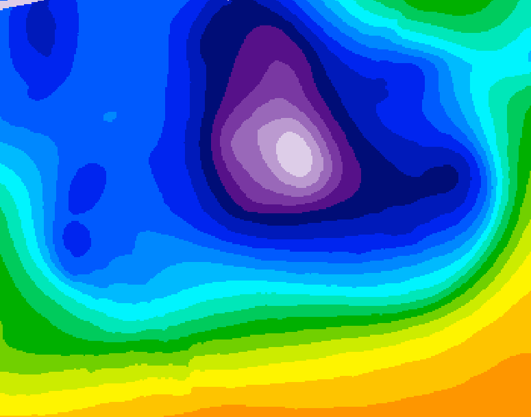 GDPS 500 millibar geopotential height 210 hour forecast chart for Canada based on 2025/12/14 0000Z data