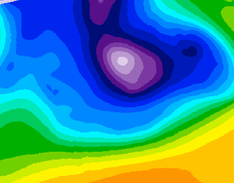 GDPS 500 millibar geopotential height 234 hour forecast chart for Canada based on 2025/12/14 0000Z data