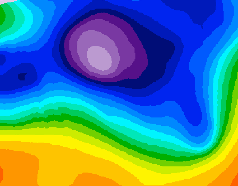 GDPS 500 millibar geopotential height 024 hour forecast chart for Canada based on 2025/12/14 1200Z data