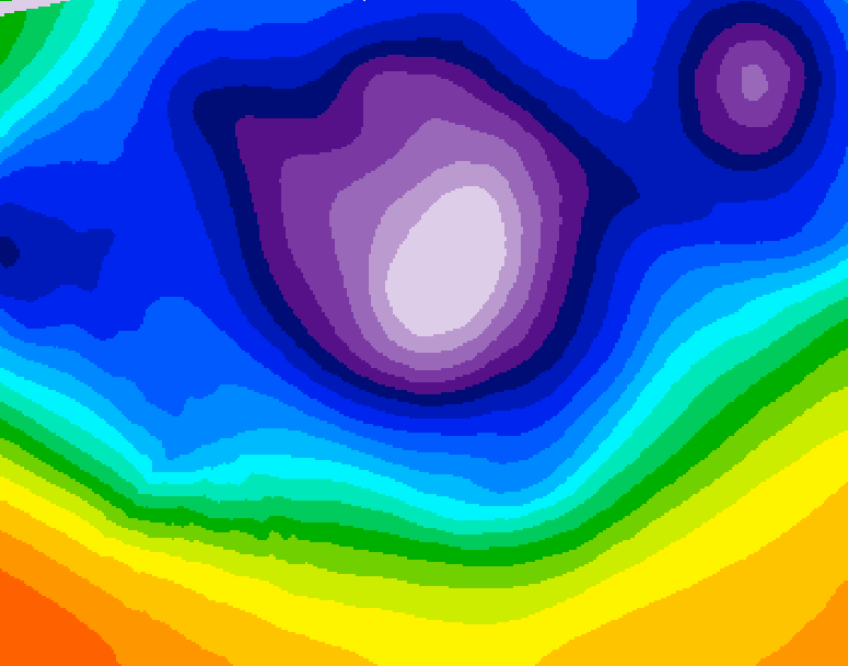 GDPS 500 millibar geopotential height 072 hour forecast chart for Canada based on 2025/12/14 1200Z data