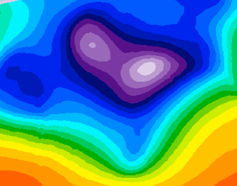 GDPS 500 millibar geopotential height 108 hour forecast chart for Canada based on 2025/12/14 1200Z data