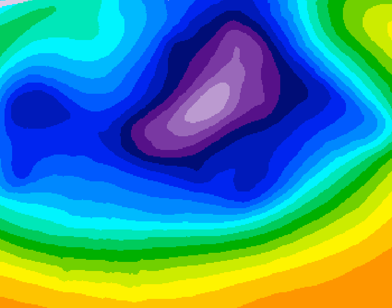 GDPS 500 millibar geopotential height 168 hour forecast chart for Canada based on 2025/12/14 1200Z data