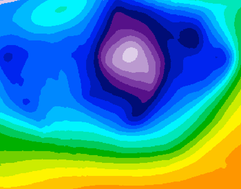 GDPS 500 millibar geopotential height 204 hour forecast chart for Canada based on 2025/12/14 1200Z data