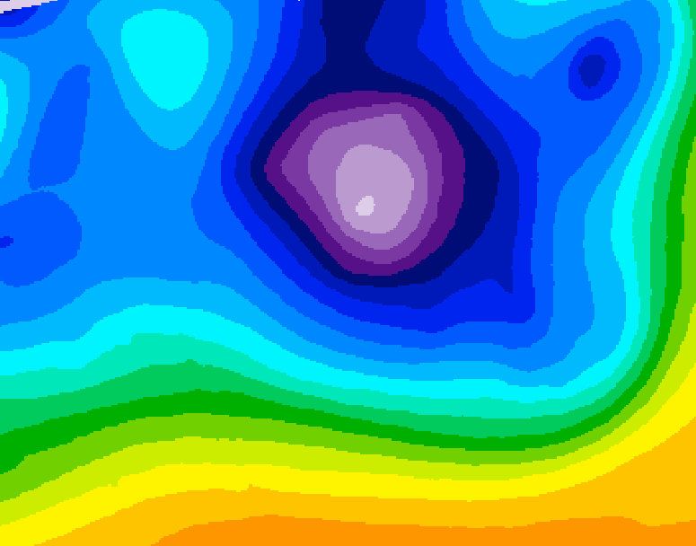 GDPS 500 millibar geopotential height 228 hour forecast chart for Canada based on 2025/12/14 1200Z data