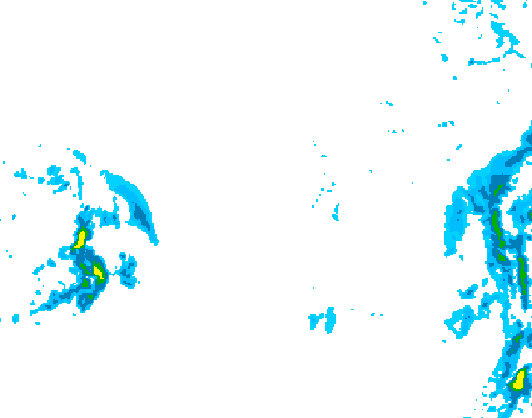 GDPS precipitation 036 hour forecast chart for Canada based on 2025/12/14 0000Z data