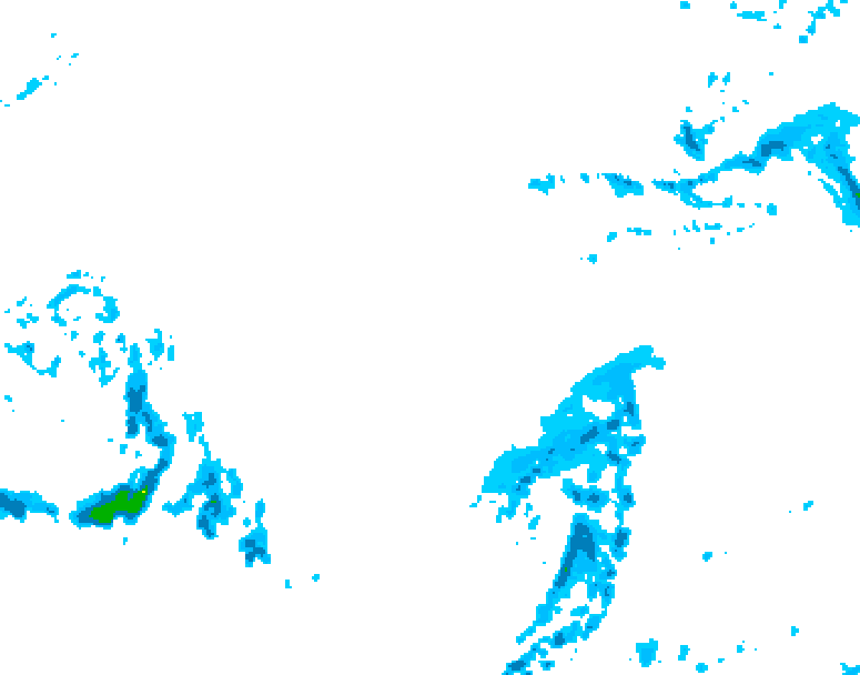 GDPS precipitation 120 hour forecast chart for Canada based on 2025/12/14 0000Z data