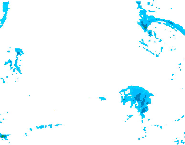 GDPS precipitation 234 hour forecast chart for Canada based on 2025/12/14 0000Z data