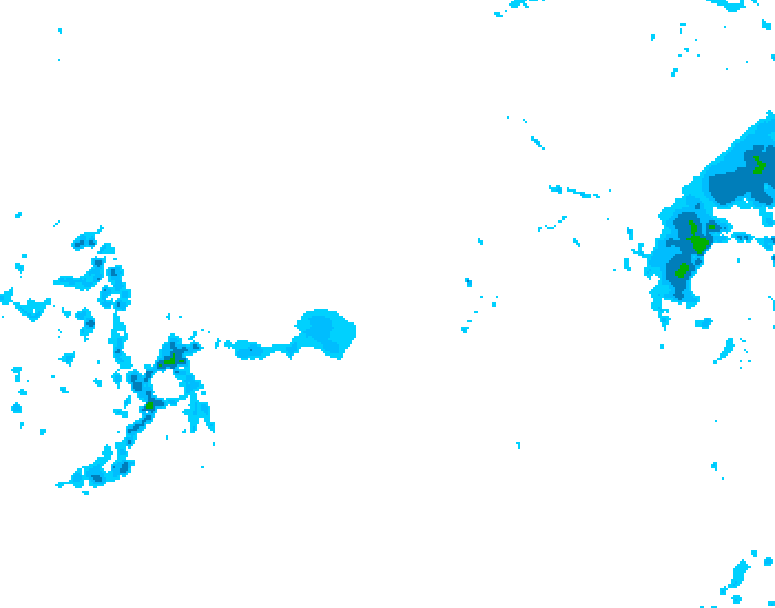 GDPS precipitation 036 hour forecast chart for Canada based on 2025/12/14 1200Z data