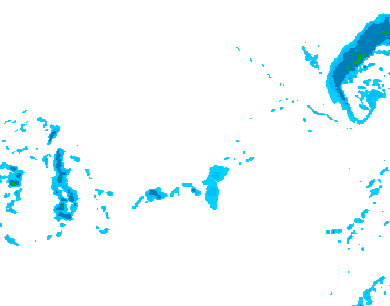 GDPS precipitation 048 hour forecast chart for Canada based on 2025/12/14 1200Z data