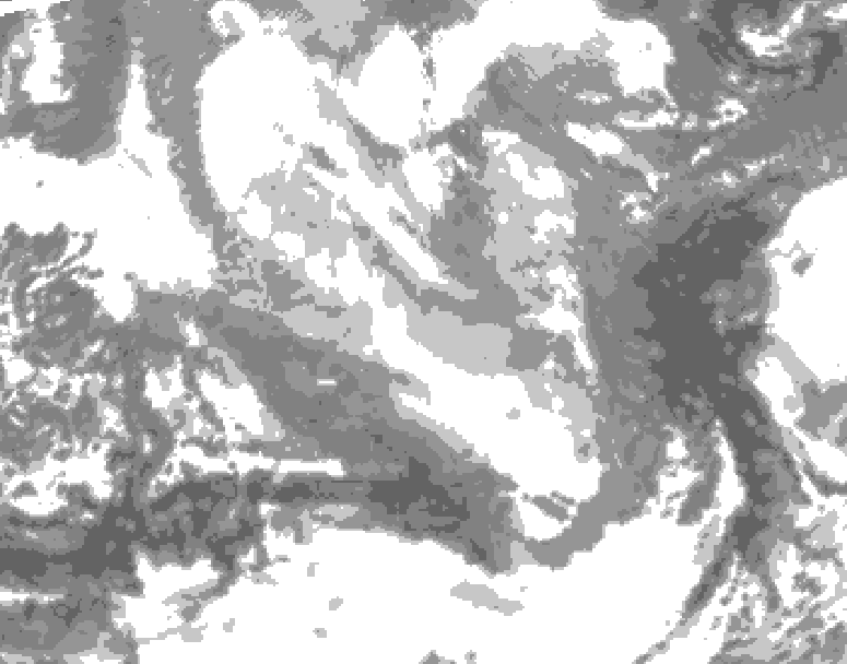 GDPS total cloud 144 hour forecast chart for Canada based on 2025/12/14 0000Z data
