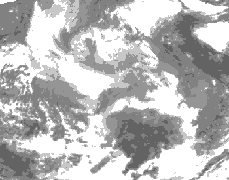 GDPS total cloud 168 hour forecast chart for Canada based on 2025/12/14 0000Z data